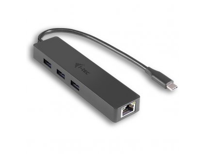 USB Hub i-tec USB-C / 3x USB 3.0 + LAN - černý