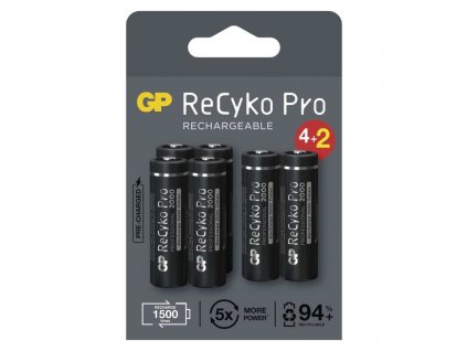 Nabíjecí baterie GP ReCyko Pro 2000 mAh AA (HR6), 6 ks