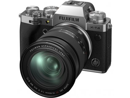 CSC fotoaparát FujiFilm X-T4 + XF16-80, stříbrný