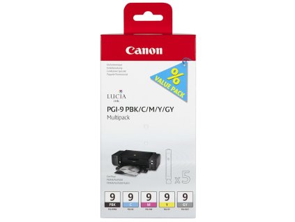 Inkoustová náplň Canon PGI-9, 5x 14 ml, CMYK