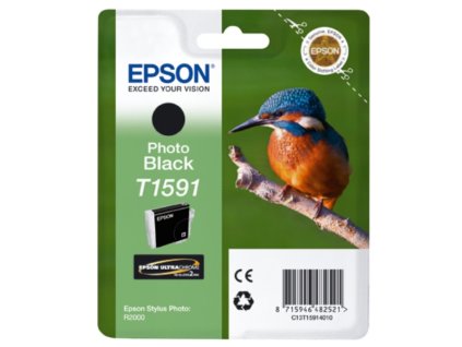 Inkoustová náplň Epson T1591, 17ml originální - černá