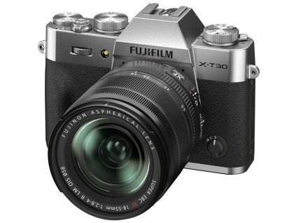 CSC fotoaparát FujiFilm X-T30 II + XF 18-55 f/2.8-4 R LM OIS, stříbrný