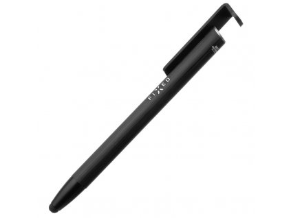 Stylus FIXED Pen 3v1, propiska a stojánek - černý/hliník
