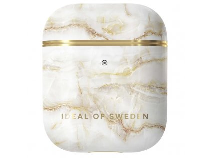 Pouzdro iDeal Of Sweden pro Apple Airpods 1/2 - Golden Pearl Marble