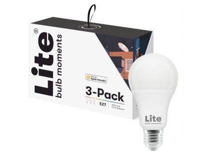 Chytrá žárovka Lite bulb moments E27, 9W, RGB 2700-6500K, HomeKit, 3 kusy