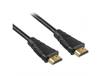 Kabel PremiumCord HDMI, pozlacený, High speed, s ethernetem, 2m - černý