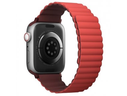 Řemínek Uniq Revix Reversible na Apple Watch 38/40/41mm - červený/vínový