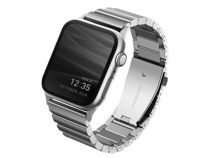 Řemínek Uniq Strova na Apple Watch 42/44/45mm - stříbrný