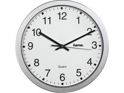 Nástěnné hodiny Hama CWA100, stříbrná /bílá