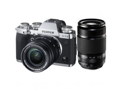 CSC fotoaparát FujiFilm X-T3 + XF18-55 + XF55-200, stříbrný