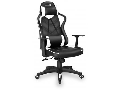 Herní židle Connect IT LeMans Pro - černá/bílá