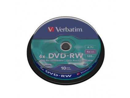 Disk Verbatim DVD-RW 4,7GB, 4x, 10-cake