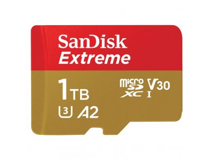 Paměťová karta SanDisk Micro SDXC Extreme 1TB UHS-I U3 (190R/130W) + adaptér