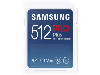 Paměťová karta Samsung PRO Plus SDXC (160R/120W) 512 GB + USB adaptér