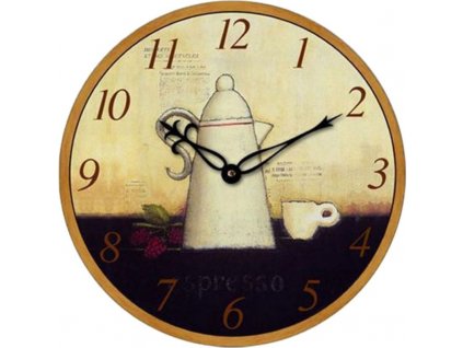 Nástěnné hodiny TechnoLine WT 1013, dekor káva