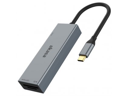 Čtečka paměťových karet akasa 3-in-1 (CF, SD, microSD), USB 3.2 Type-C