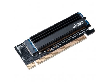 Adaptér akasa M.2 SSD na PCIe adaptérová karta s chladičem