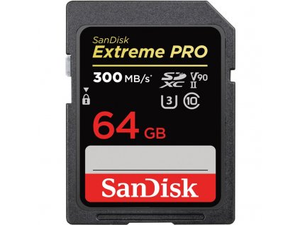 Paměťová karta SanDisk SDXC Extreme Pro 64GB UHS-II U3 (300R/260W)