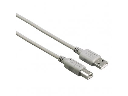 Kabel Hama USB 2.0 typ A-B, 3 m - šedý