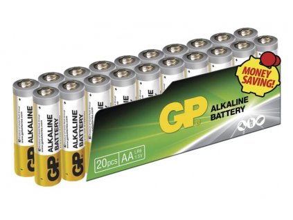 Baterie alkalická GP AA, LR06, fólie 20ks
