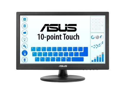 Monitor Asus VT168HR 15.6",LED podsvícení, TN panel, 5ms, 400: 1, 220cd/m2, 1366 x 768 SXGA, - černý