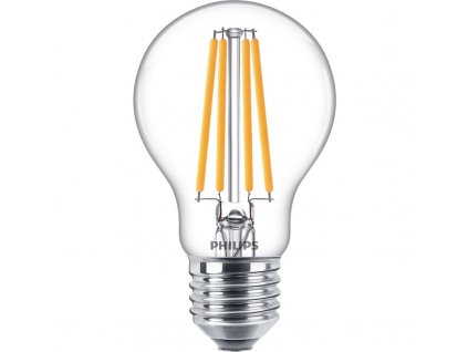 Žárovka LED Philips filament klasik, E27, 10,5W, studená bílá