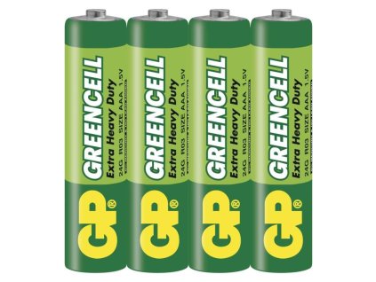 Baterie zinkochloridová GP Greencell AAA (R03), 4 ks