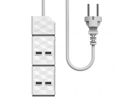 Kabel Powercube Power Modul E/F 1,5 m + 2x USB Modul - bílý