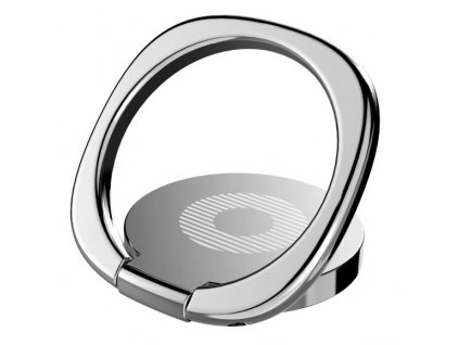 Držák na mobil Baseus Privity s kroužkem - stříbrný