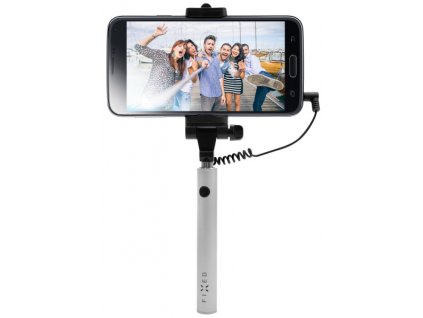Selfie tyč FIXED Snap Mini - stříbrná