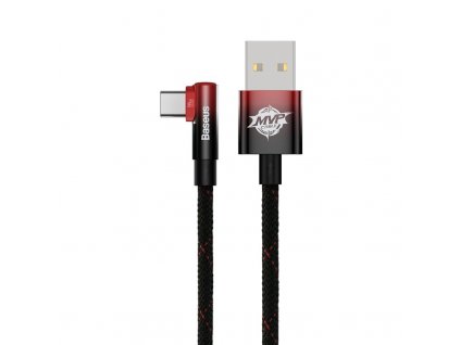 Kabel Baseus USB/USB-C 100W, 1m - černý/červený