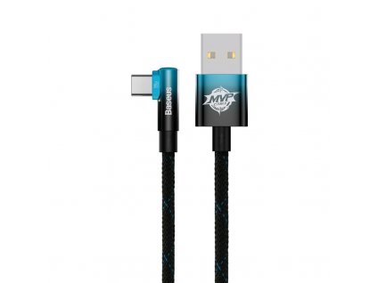 Kabel Baseus USB/USB-C 100W, 1m - černý/modrý