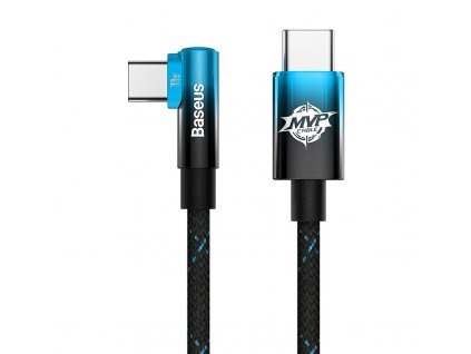 Kabel Baseus USB-C/USB-C 100W, 2m - černý/modrý