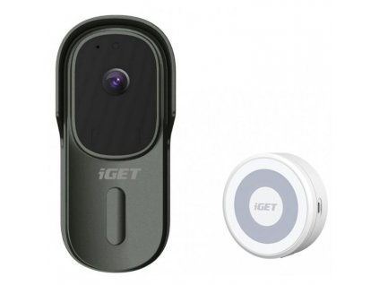 Zvonek bezdrátový iGET HOME Doorbell DS1 + Chime CHS1 - šedý