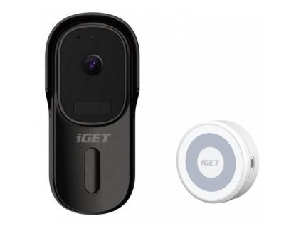 Zvonek bezdrátový iGET HOME Doorbell DS1 + Chime CHS1 - černý