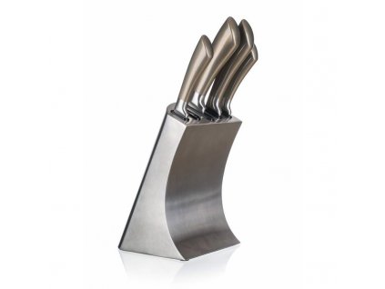 Sada kuchyňských nožů Banquet Metallic Platinum, 5 ks, nerezový stojan