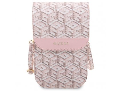 Pouzdro na mobil Guess PU G Cube Phone Bag - růžové