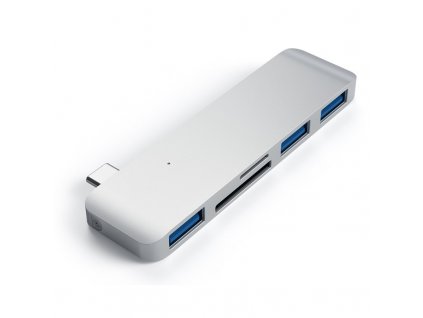 USB Hub Satechi USB-C Combo Hub (3x USB 3.0, MicroSD, SD) - stříbrný