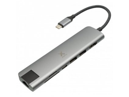 USB Hub Xtorm USB-C Hub 7v1 - šedý