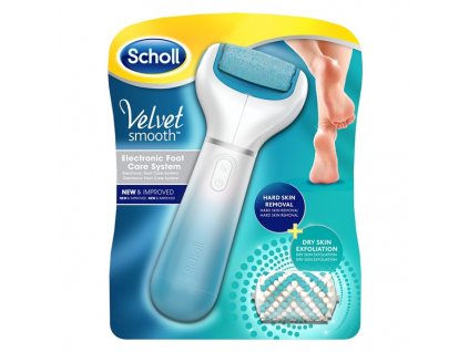 Elektrický pilník na chodidla Scholl Velvet Smooth s mořskými minerály (modrý)