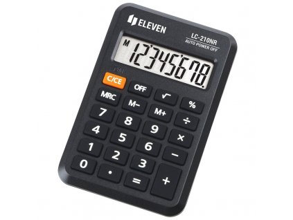 Kalkulačka Eleven LC210NR, kapesní, osmimístná - černá