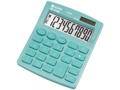 Kalkulačka Eleven SDC810NRGNE, stolní, desetimístná - tyrkysová