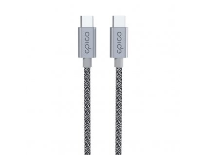 Kabel Epico USB-C/USB-C, 60W, 1,2m - šedý