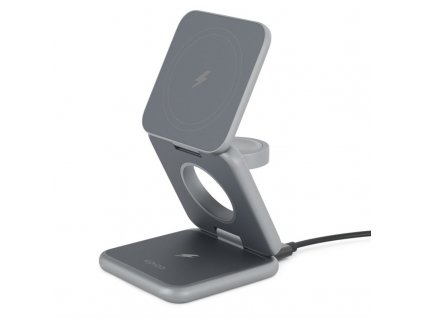 Bezdrátová nabíječka Epico Mag+ Foldable Wireless Charger - šedá