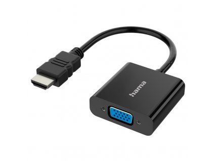 Redukce Hama HDMI/VGA, Full HD - černá