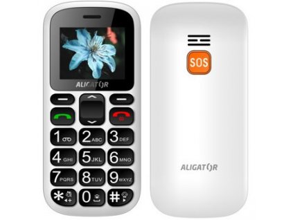 Mobilní telefon Aligator A321 Senior Dual SIM - bílý