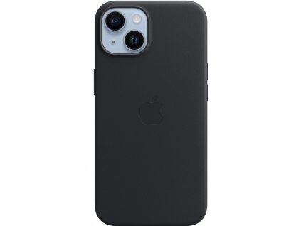 Kryt na mobil Apple Leather Case s MagSafe pro iPhone 14 - temně inkoustový