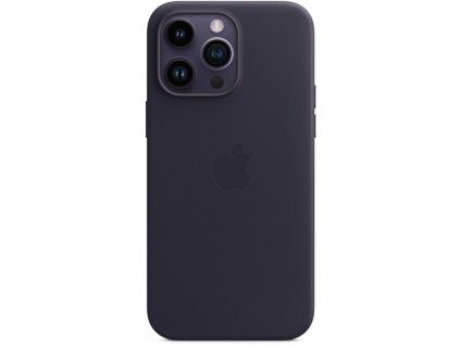 Kryt na mobil Apple Leather Case s MagSafe pro iPhone 14 Pro Max - inkoustově fialový