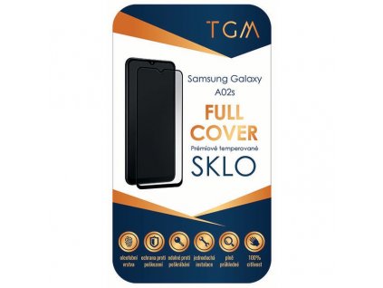 Tvrzené sklo TGM Full Cover na Samsung Galaxy A02s - černé
