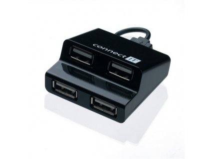 USB Hub Connect IT USB 2.0 / 4x USB 2.0 - černý